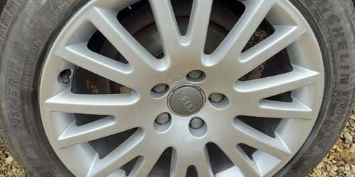 Audi alloy wheel repair - after